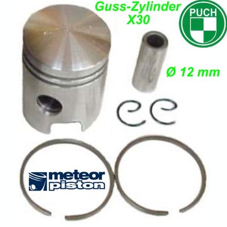 Mofa Kolben Puch X30 Ø 38.0 mm Bolzen Ø 12 mm komplett Meteor